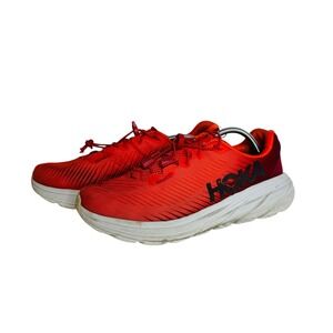 Hoka One Men's Red Orange Running Shoes Road Athletic Sneakers Size 11